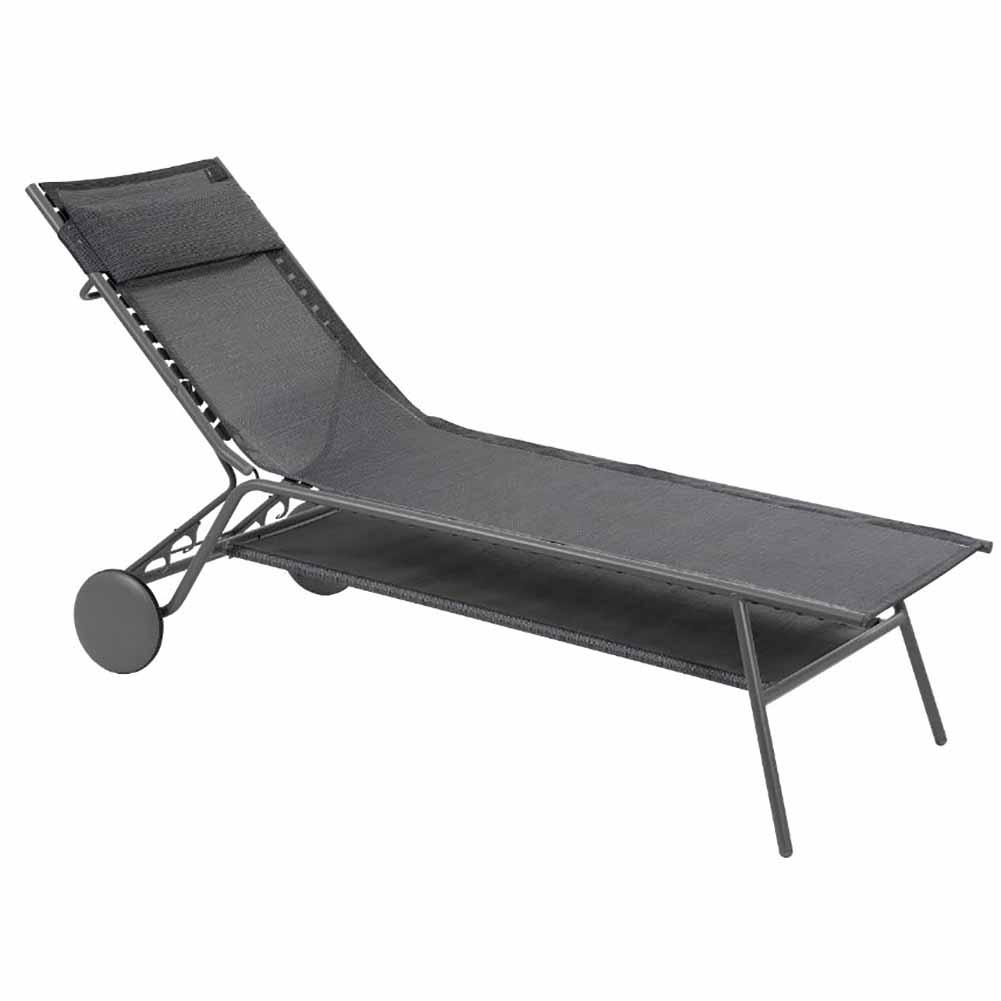 Lettino Lafuma Miami II Alto Duo Obsidian Titane LFM5172.9718 1