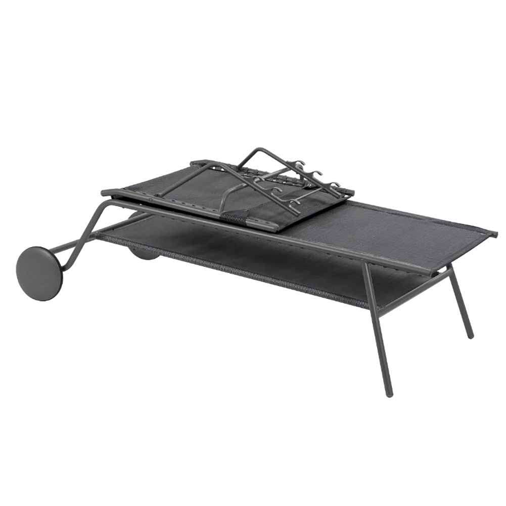 Lettino Lafuma Miami II Alto Duo Obsidian Titane LFM5172.9718 2