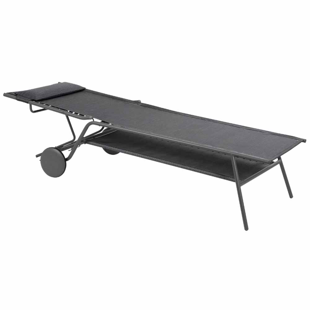Lettino Lafuma Miami II Alto Duo Obsidian Titane LFM5172.9718 3