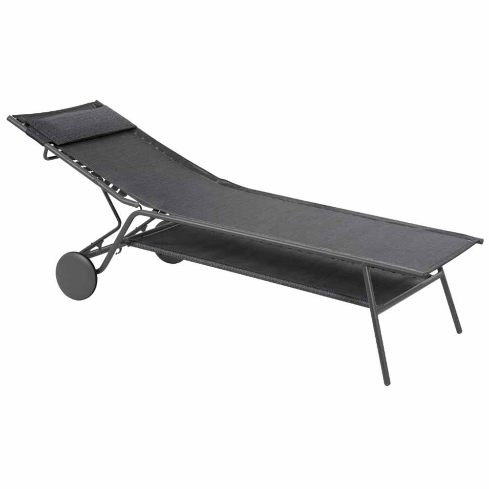 Lettino Lafuma Miami II Alto Duo Obsidian Titane LFM5172.9718 4