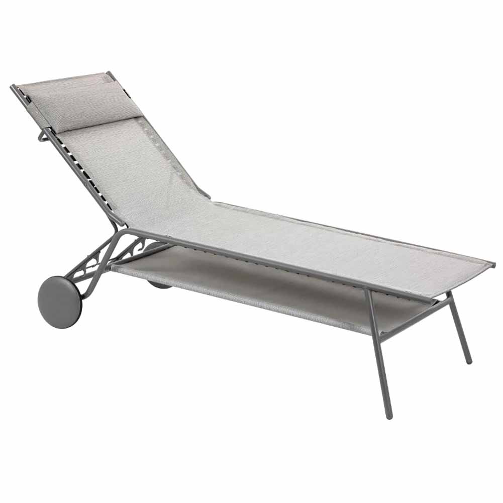 Lettino Lafuma Miami II Alto Duo Galet Titane LFM5172.9714 1