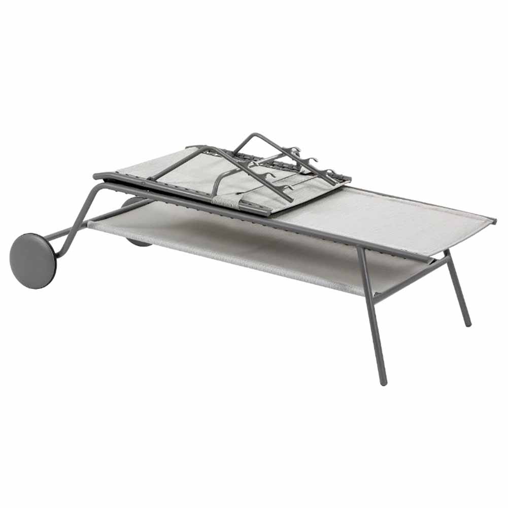 Lettino Lafuma Miami II Alto Duo Galet Titane LFM5172.9714 2