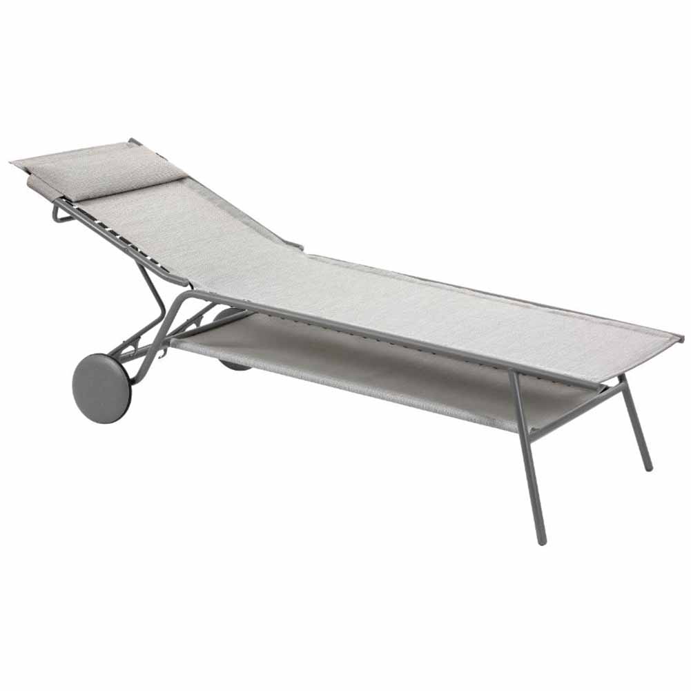 Lettino Lafuma Miami II Alto Duo Galet Titane LFM5172.9714 4