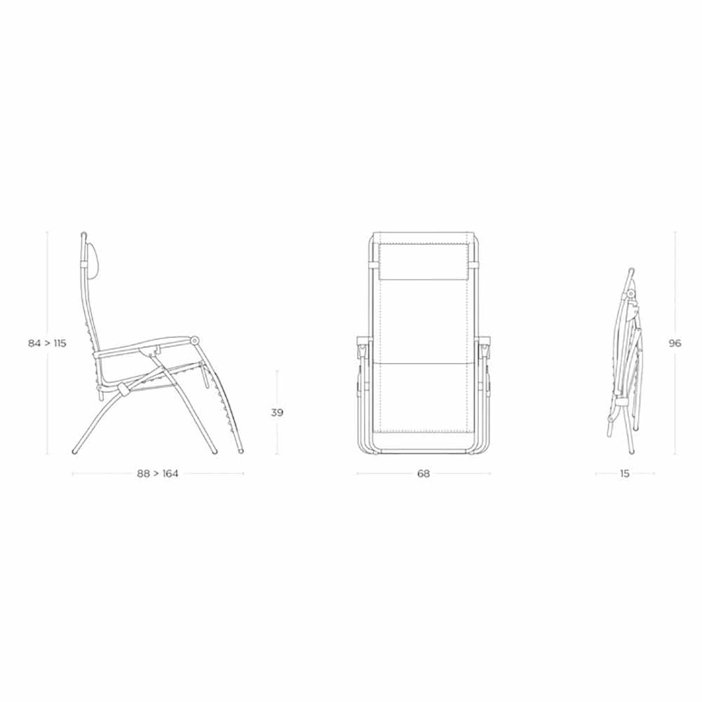 Poltrona relax Lafuma RSXA Clip Batyline Seigle II LFM2035.9868 6