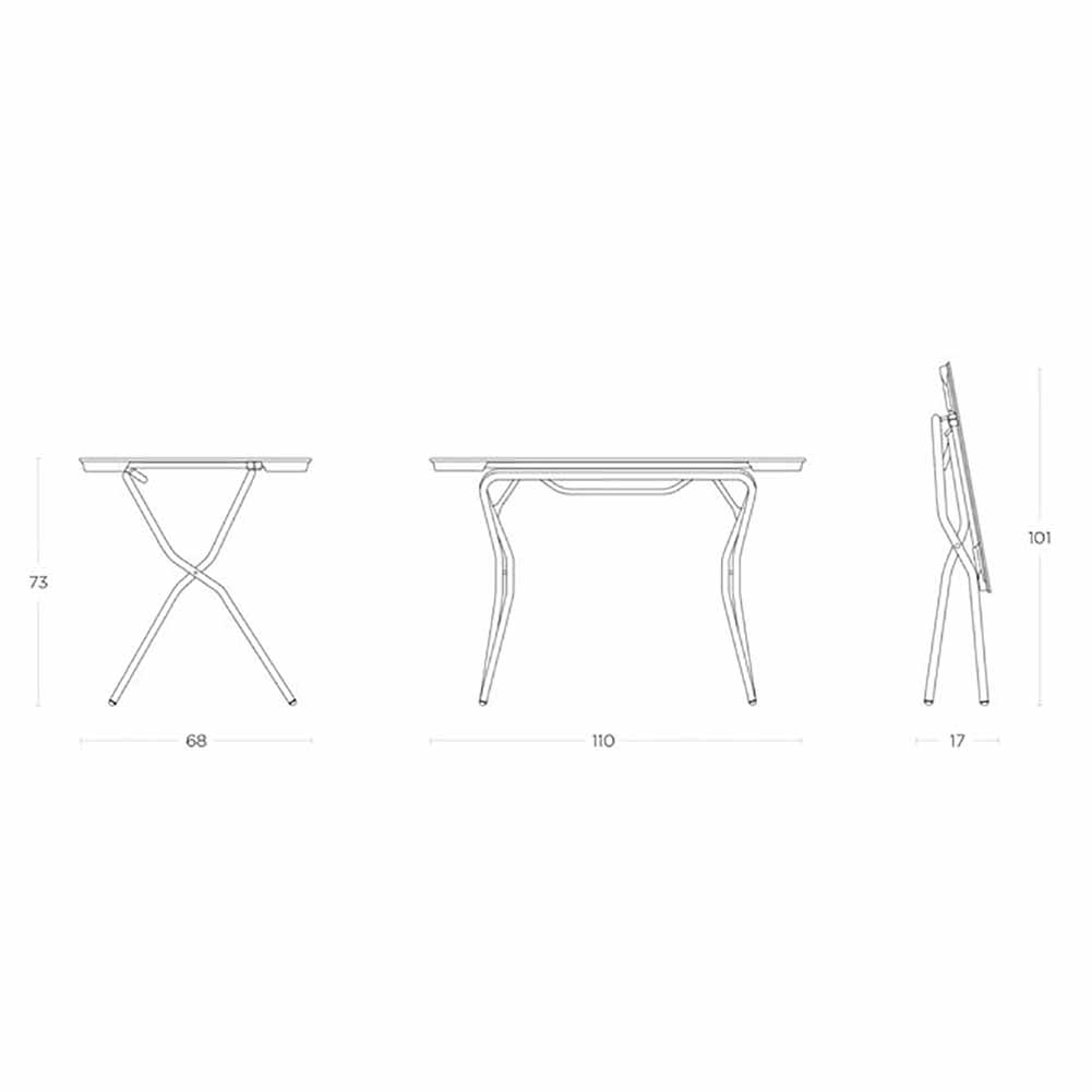 Tavolo Lafuma Anytime HPL Ciment Titane 110x68cm LFM5105.9815 4
