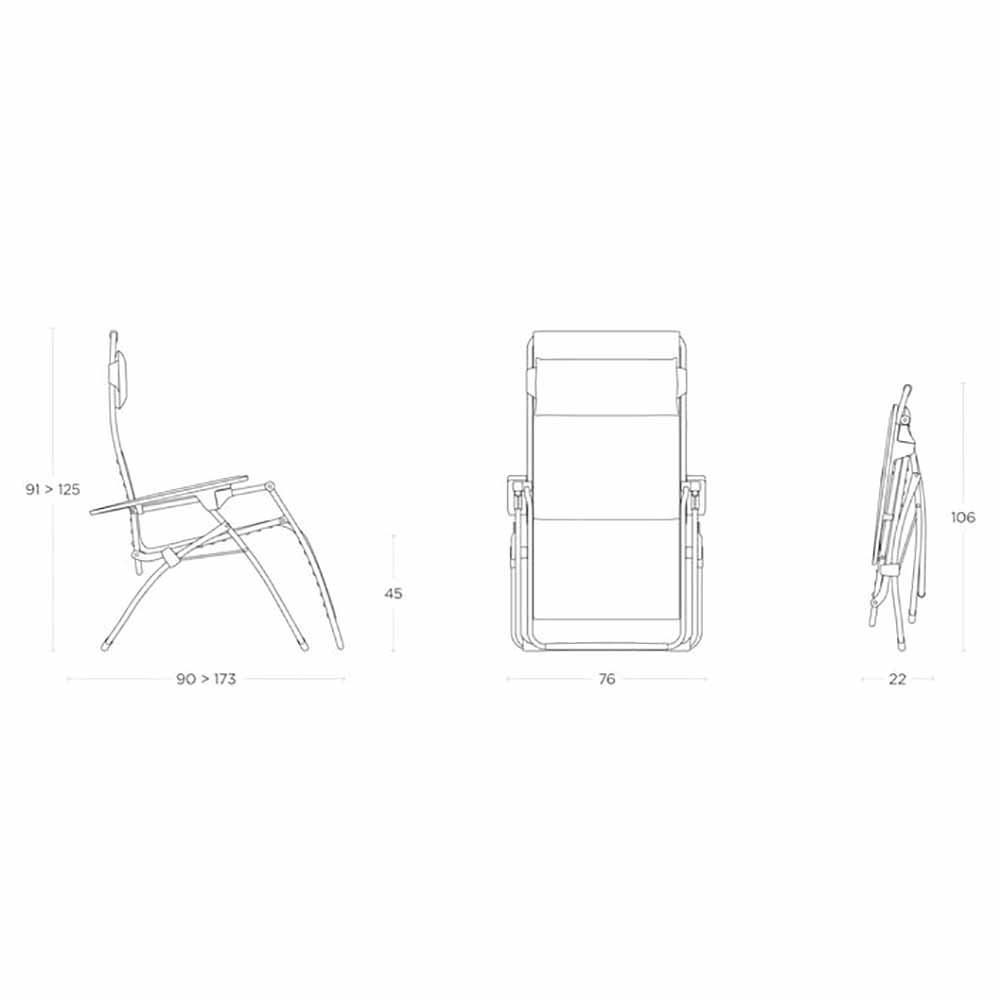 Poltrona relax Lafuma Futura XL Duo Galet Titane LFM3116 9714 5
