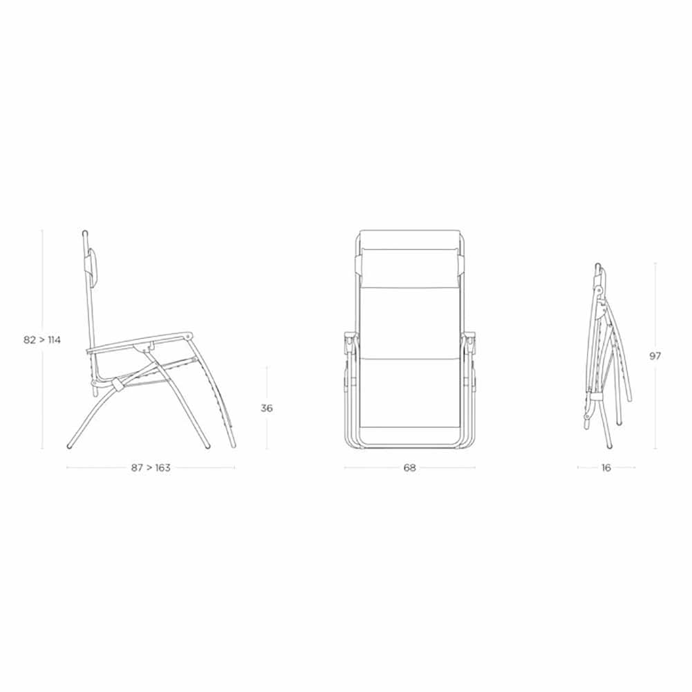 Poltrona Relax Lafuma R Clip Iso colorblock Ciel LFM5169.9873 6