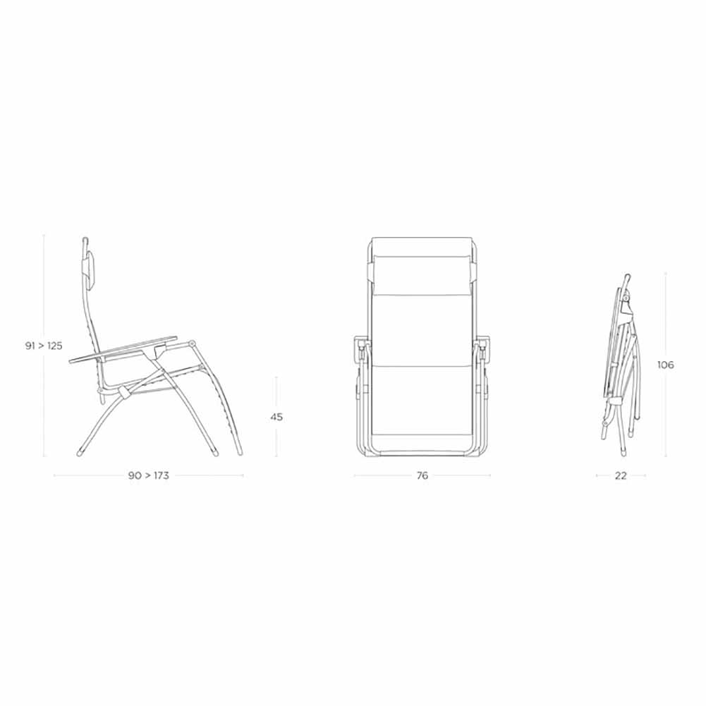 Poltrona relax Lafuma Futura XL Duo Obsidian Titane LFM3116 9718 6