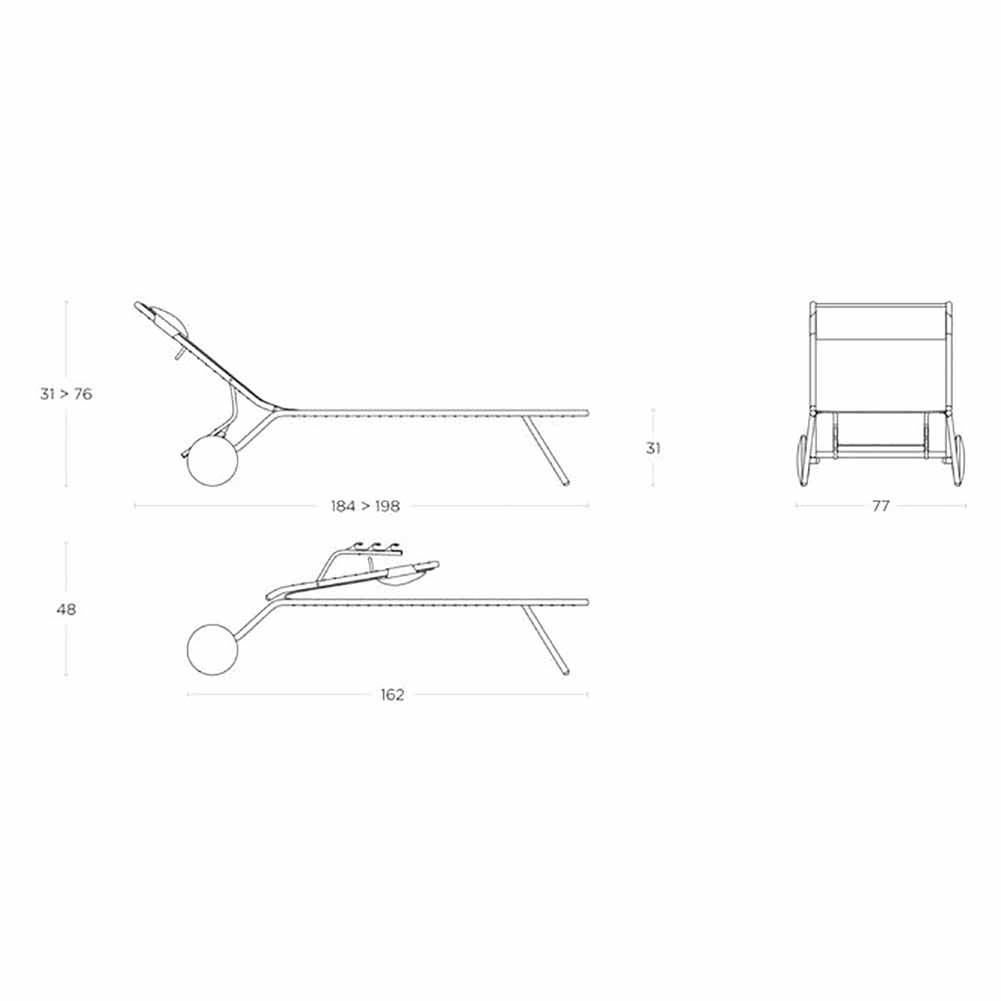 Lettino Lafuma Miami II Galet Titane LFM5171.9714 6