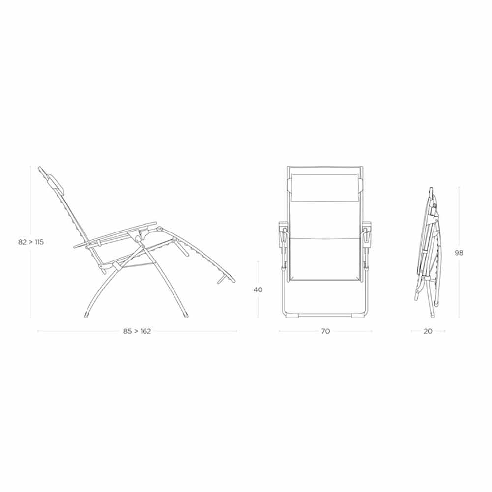 Poltrona relax Lafuma Evolution Duo Obsidian titane LFM2767.9718 6