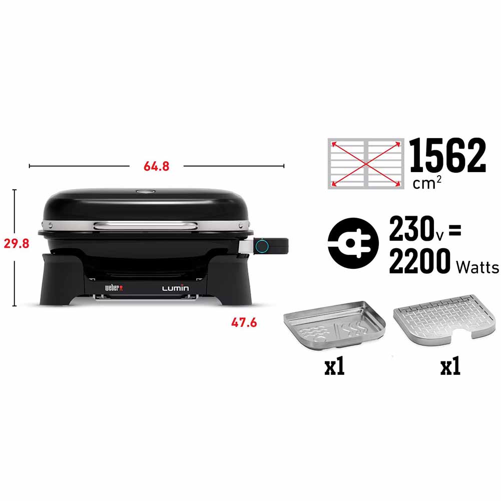 Barbecue elettrico Weber Lumin nero 92010953 7