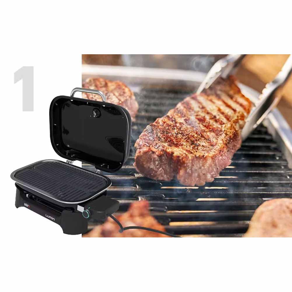 Barbecue elettrico Weber Lumin compact con stand 9