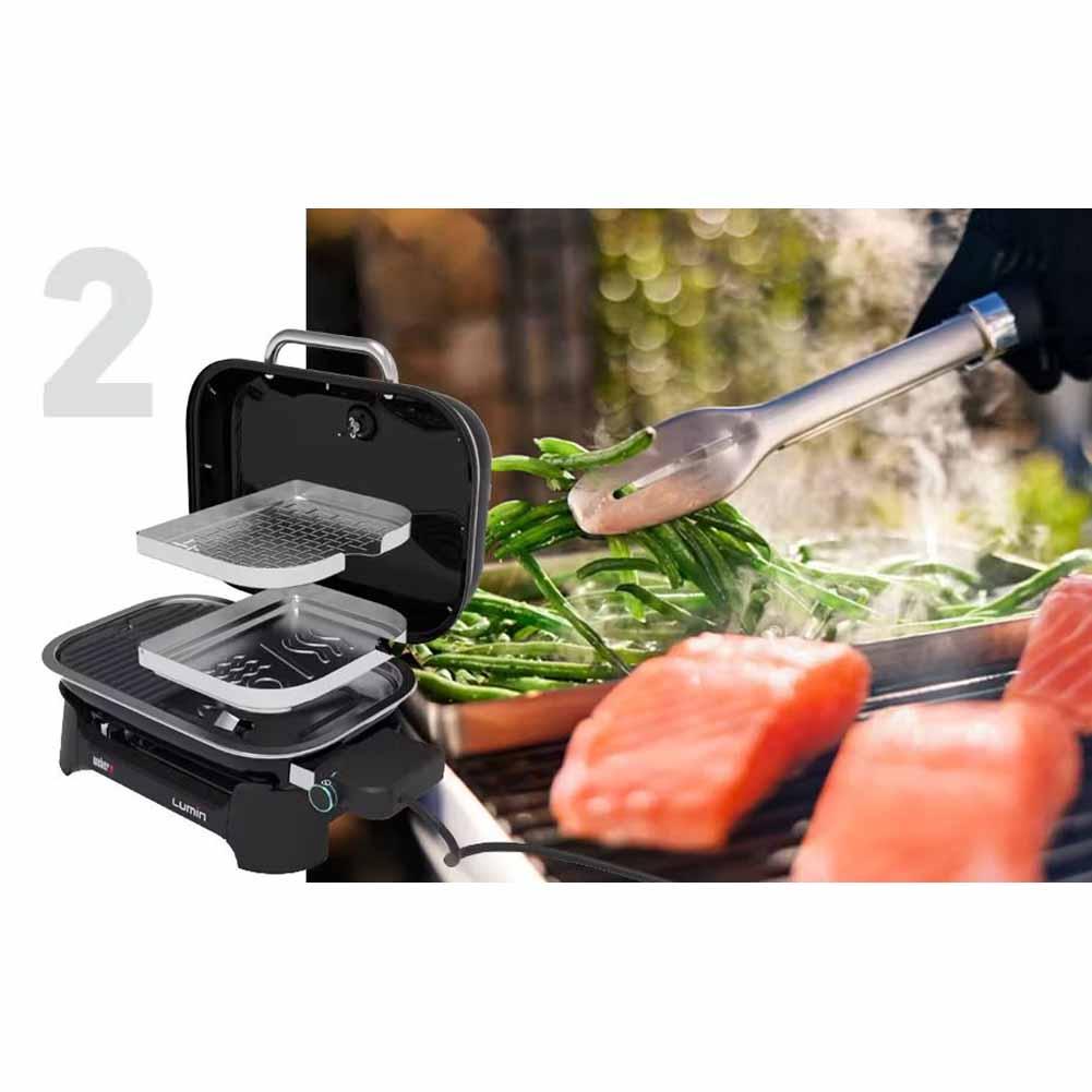 Barbecue elettrico Weber Lumin compact con stand 10