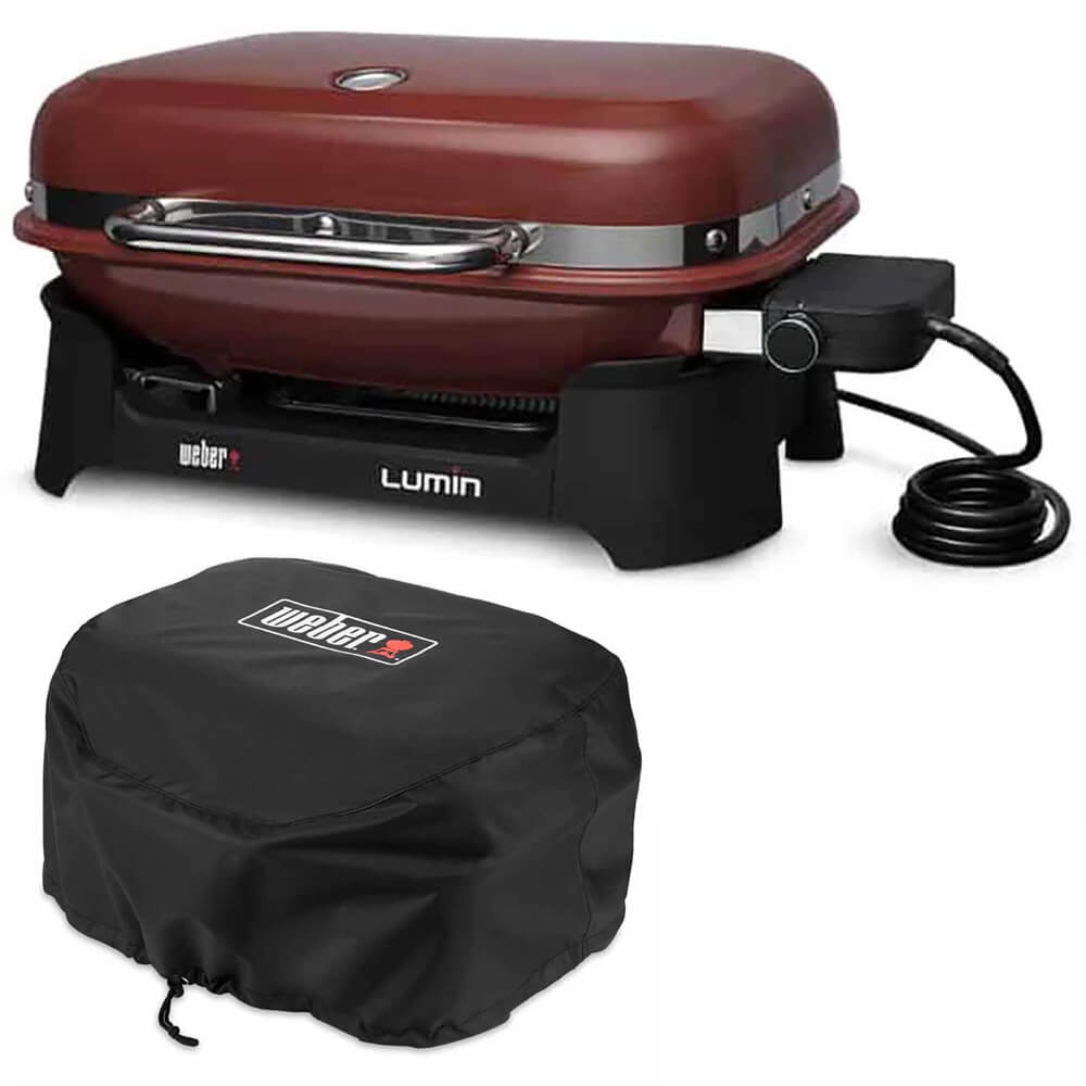 Pacchetto Barbecue Elettrico Weber Lumin Compact con Copertura Premium 1