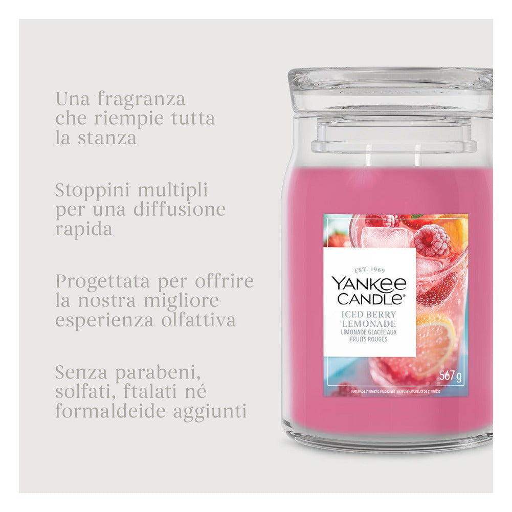 Candela Giara Grande Yankee Candle Signature Iced Berry Lemonade 7