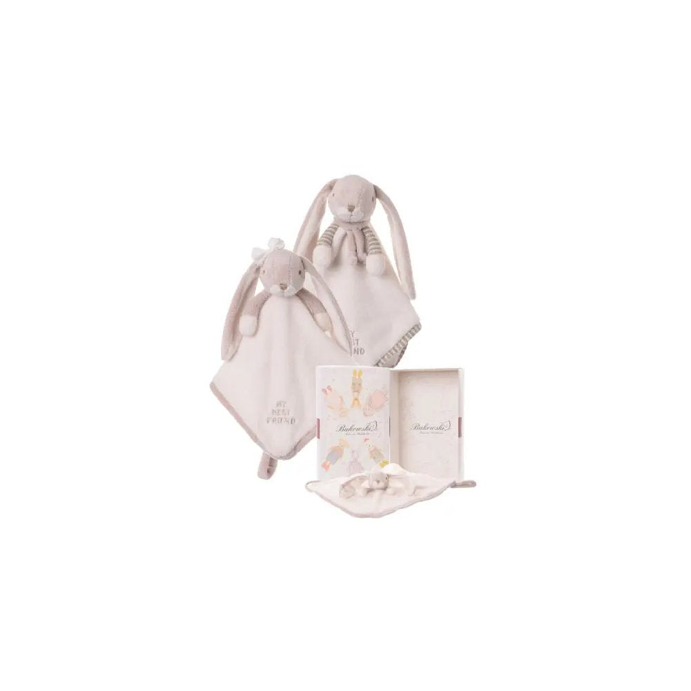 Doudou Coniglietto Lucian & Lena Baby Rug con Scatola Regalo Bukowski 30 cm 1