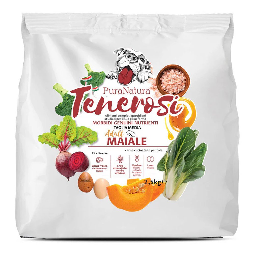 Tenerosi Pura Natura Maiale per Cani Adulti 2,5kg 1