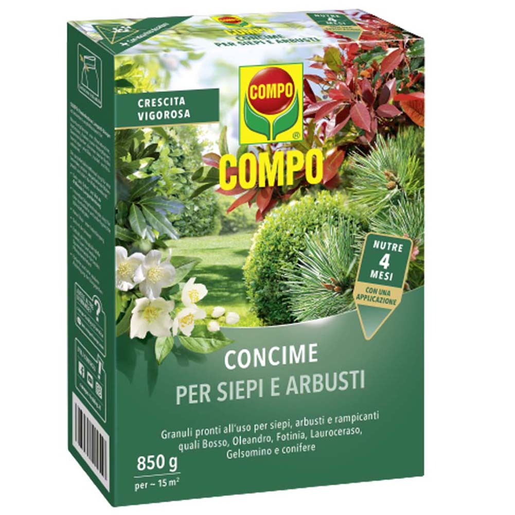 Concime per siepi e arbusti Compo 850g 1