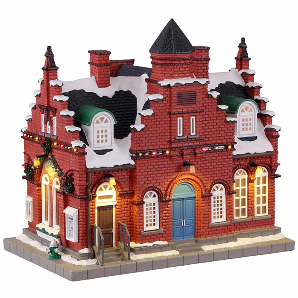 Town offices 1884 Norman Rockwell Lemax Cod 15808 1