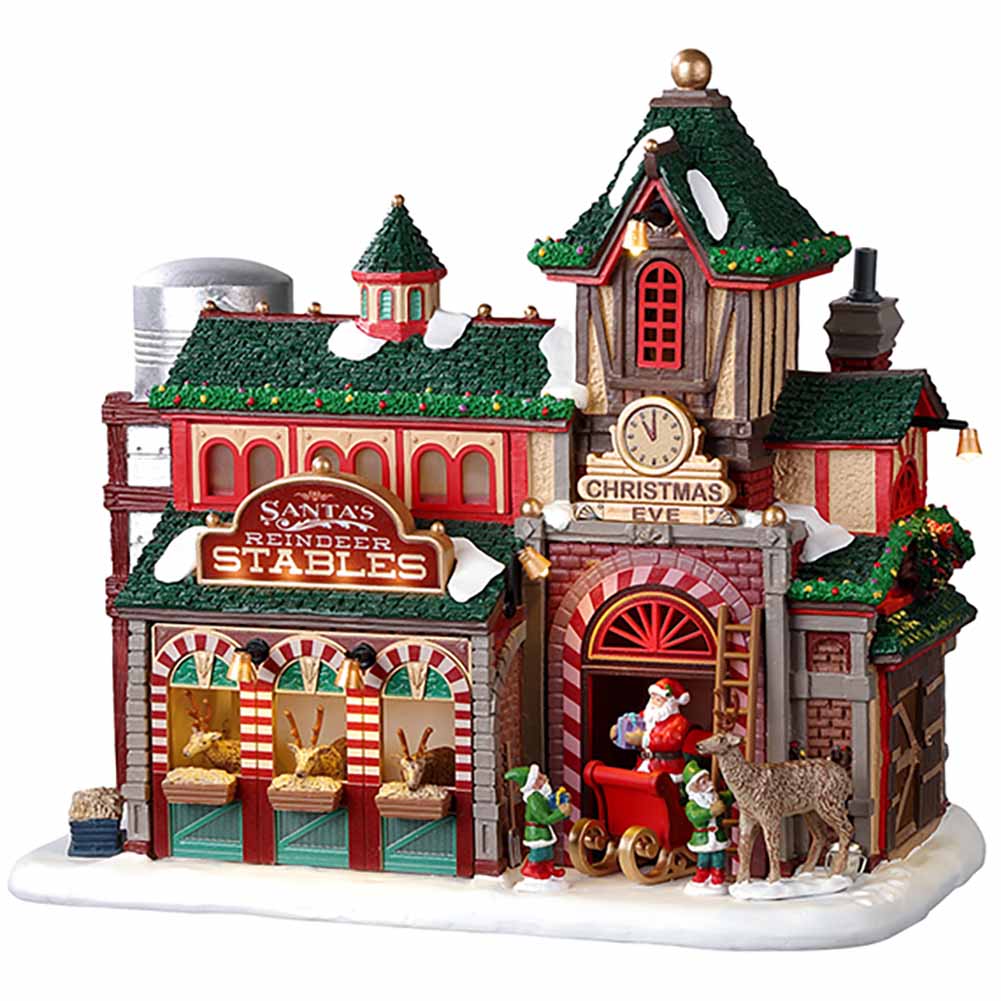 Santa's Reindeer stables Santa's Wonderland Lemax Cod 25926 1