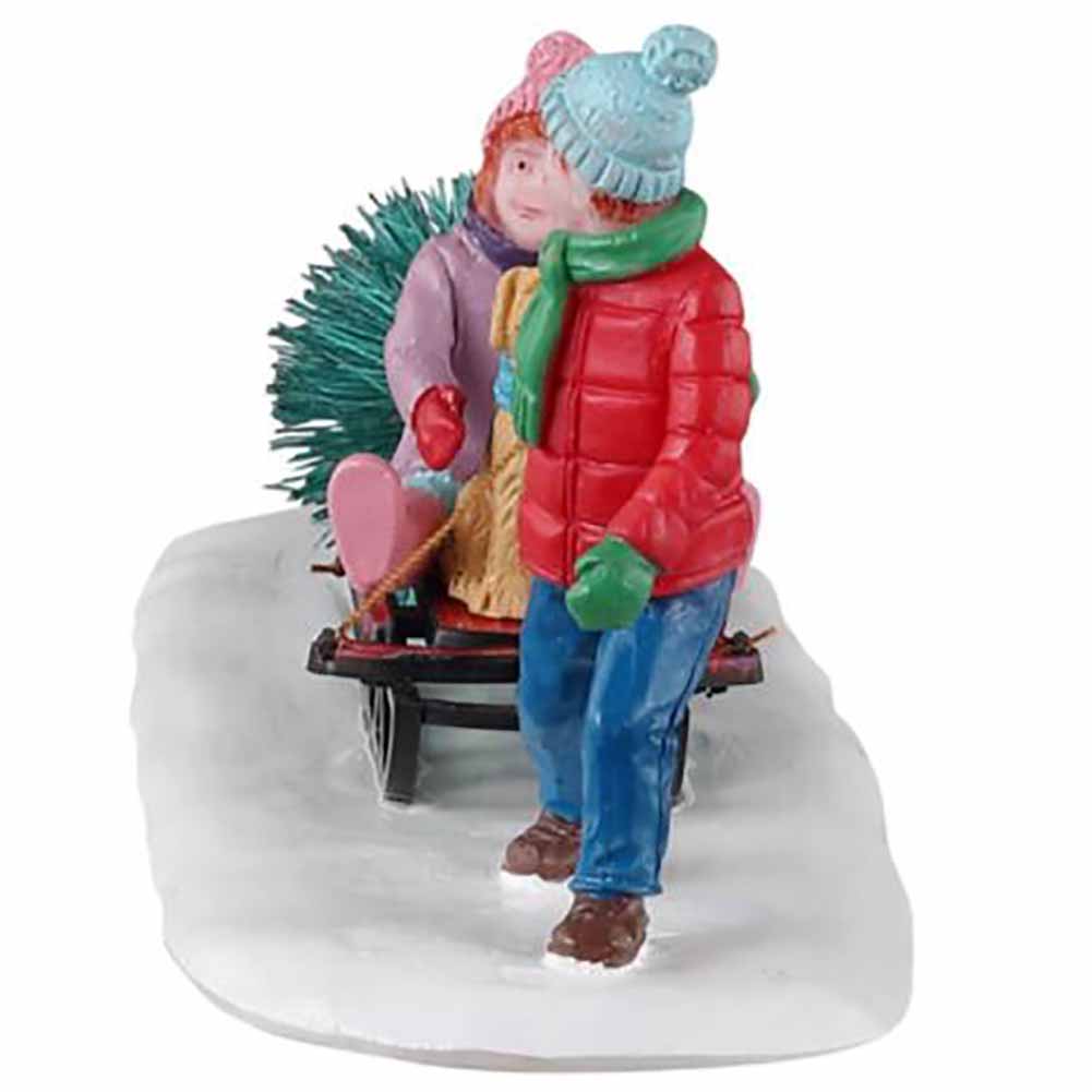 Bringing home our tree Vail Village Lemax Cod 33628 3