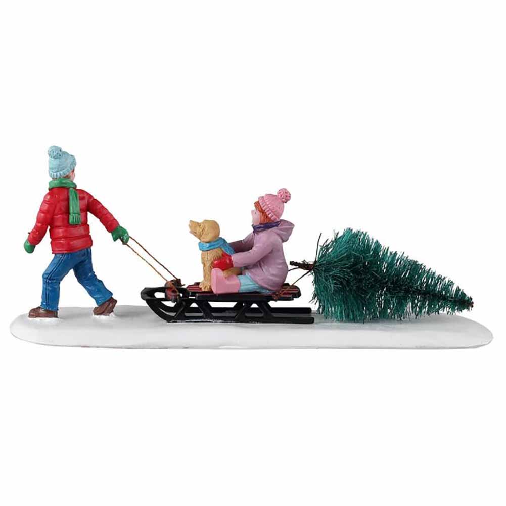 Bringing home our tree Vail Village Lemax Cod 33628 4
