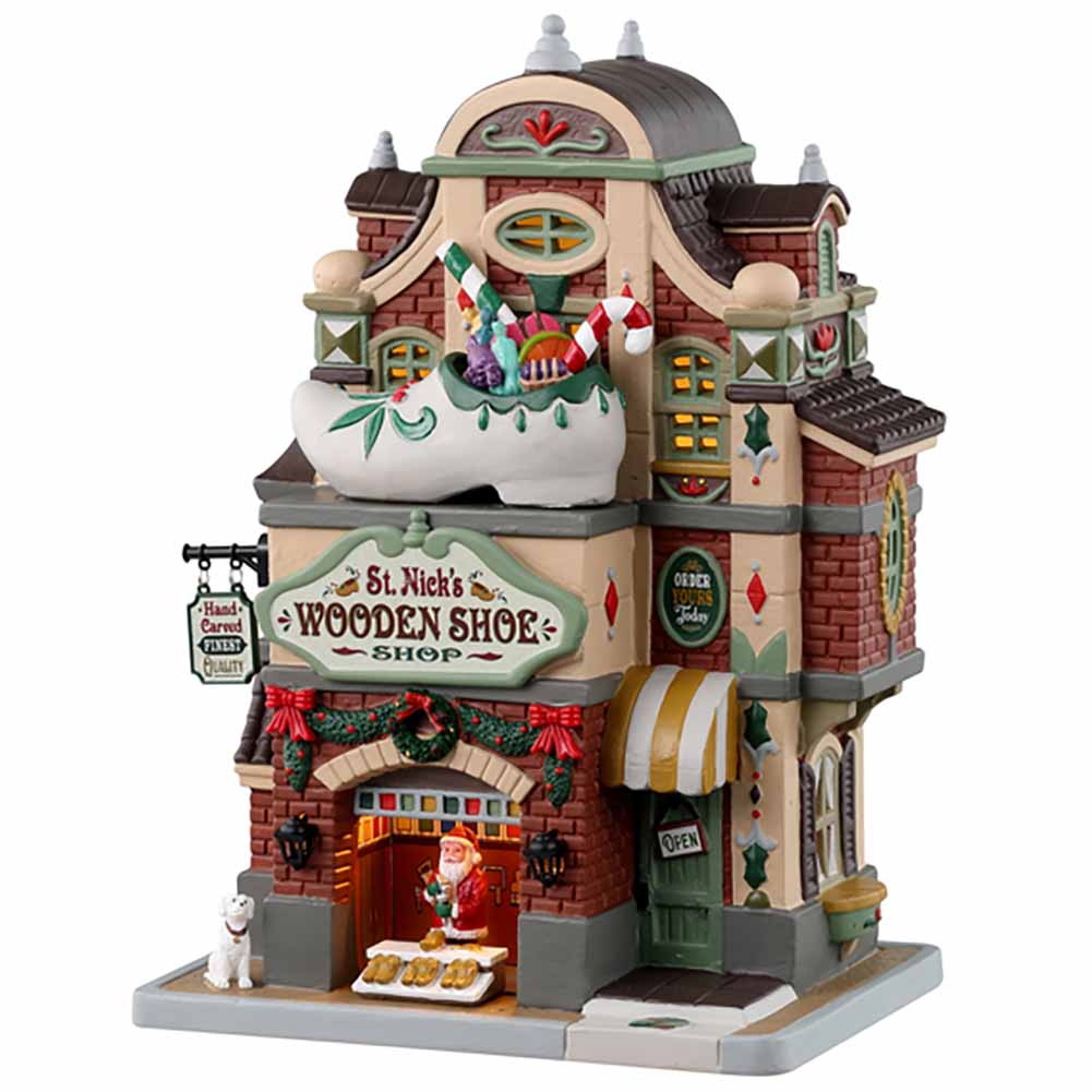 St.Nick's Wooden shoe shop Caddington Village Lemax Cod 35069 1