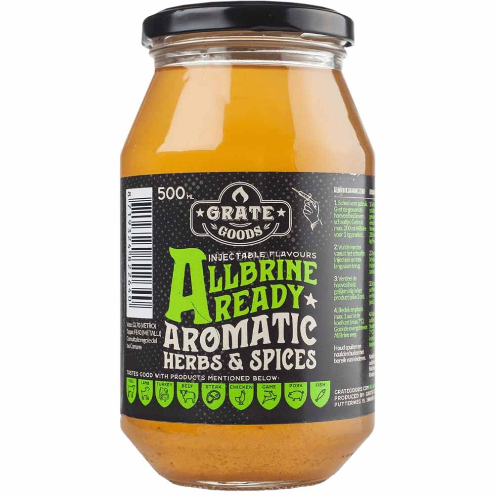 Salamoia Injection AllBrine Erbe e spezie aromatiche Grate Goods 500ml 1