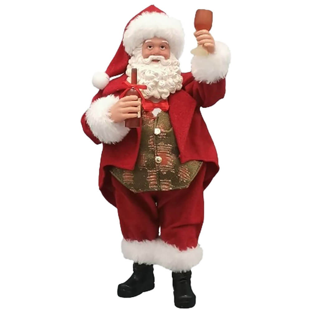 Babbo Natale da collezione Sommelier 28cm 1