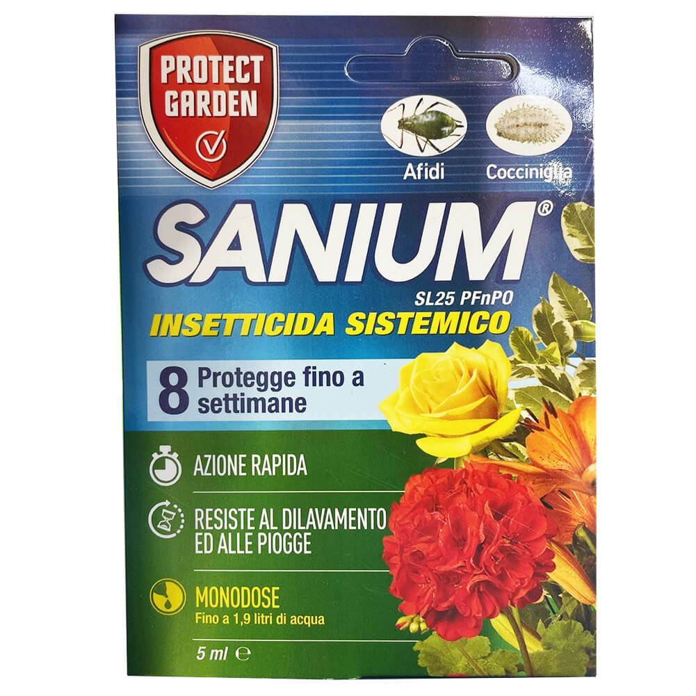 Insetticida sistemico Sanium SL25 PFnPO 5ml Protect Garden 1