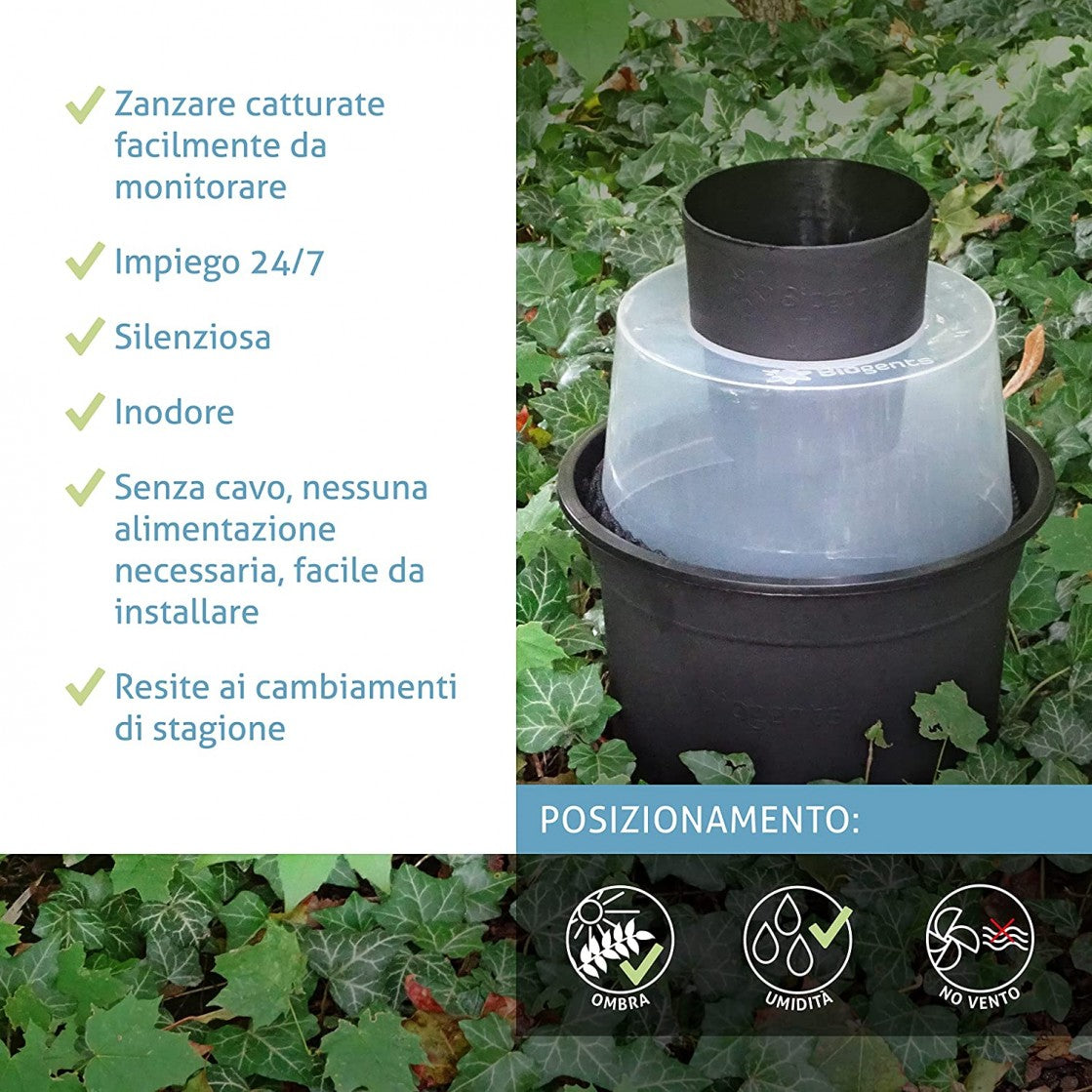 Kit 2 trappole BG-GAT con 10 ricariche Biogents 5