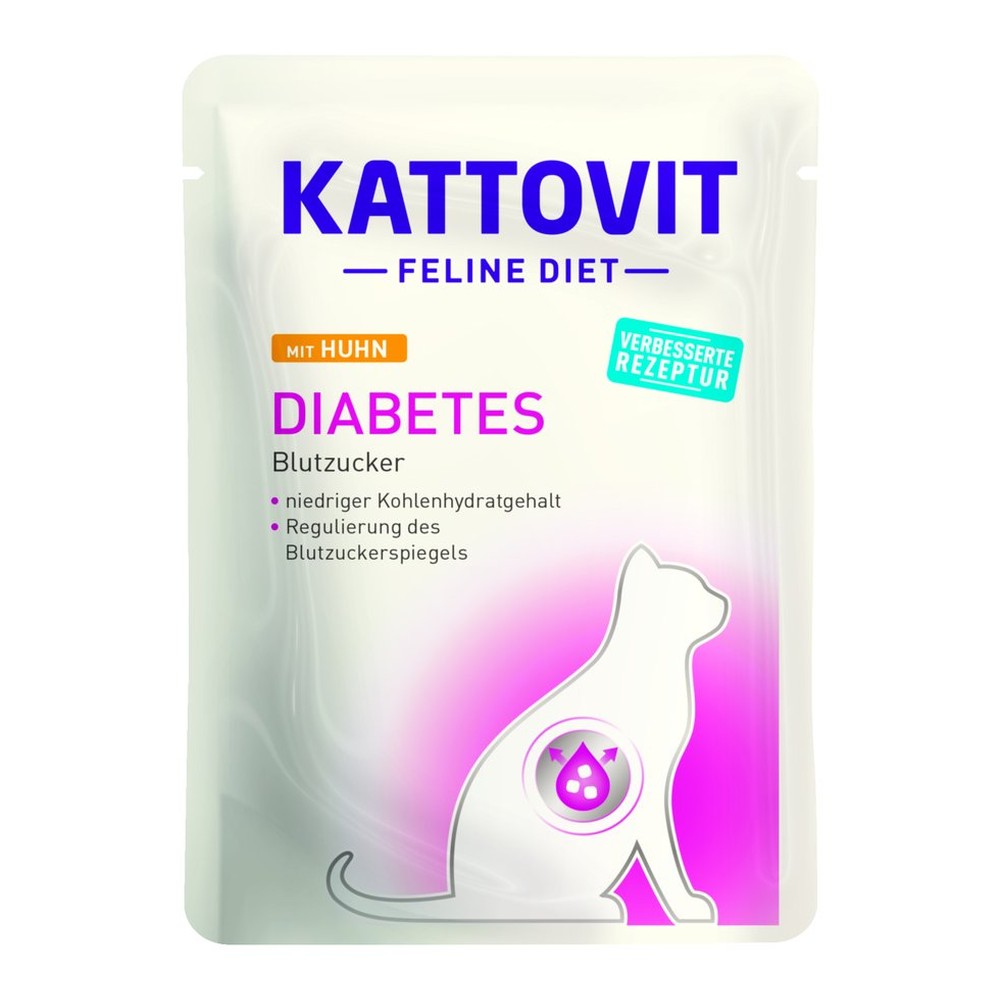 Busta Kattovit Feline Diet Diabetes Pollo per Gatti 85g 1
