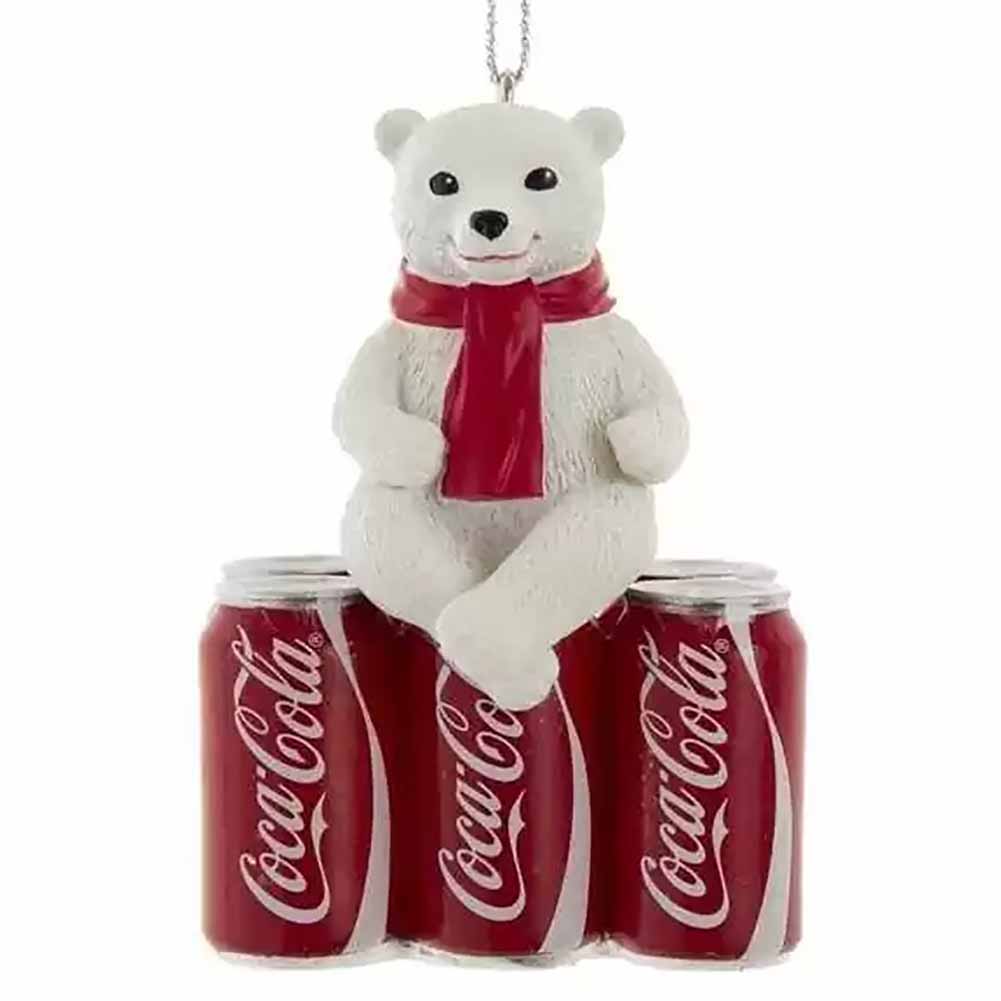 Addobbo per albero Orso e sei lattine coca cola - Kurt S. Adler 1