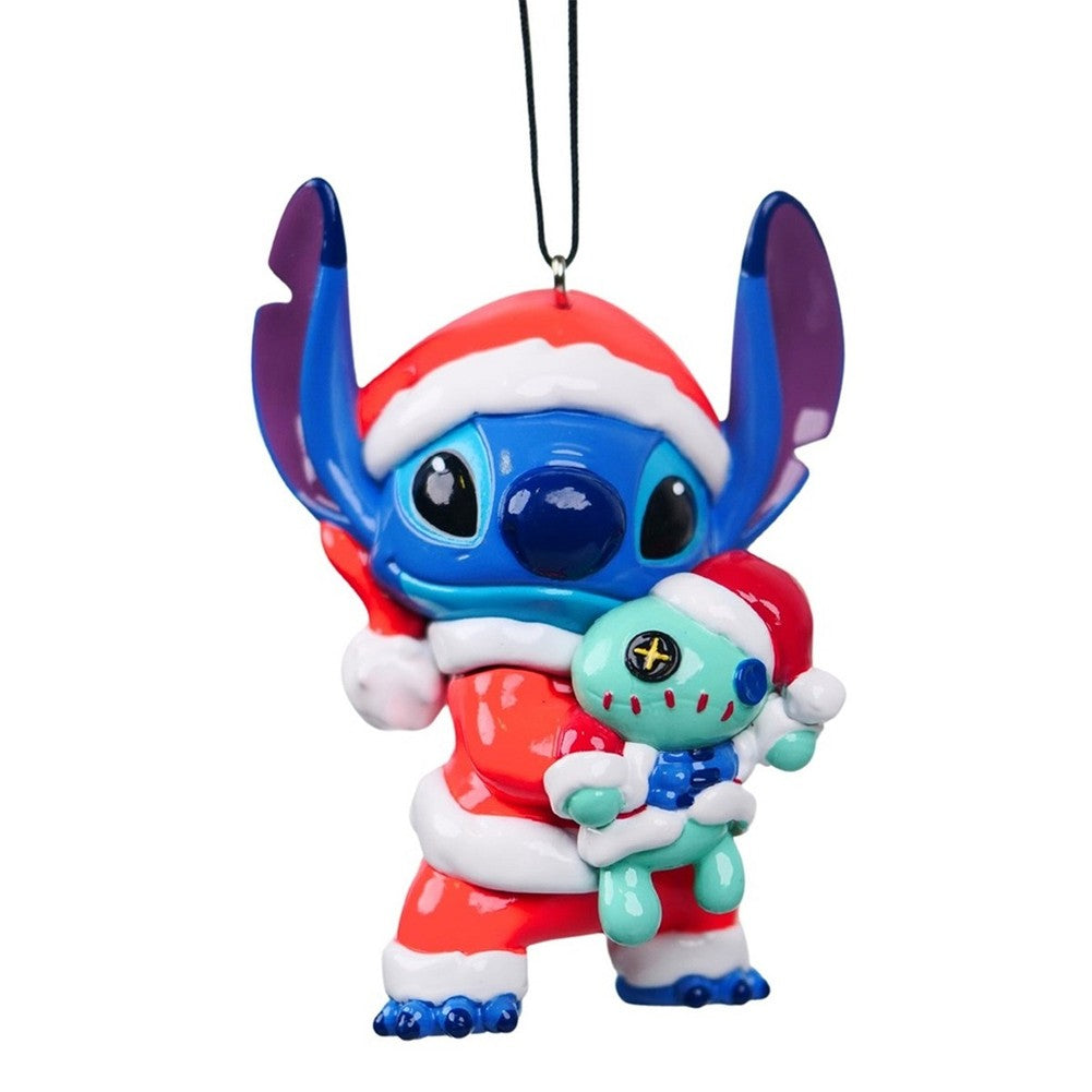 Addobbo 3D per albero di Natale Disney Stitch Babbo Natale con Scrump 1