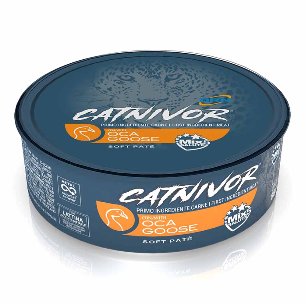 Bocconi DRN Catnivor Oca Alimento Umido per Gatti Adulti 80g 1