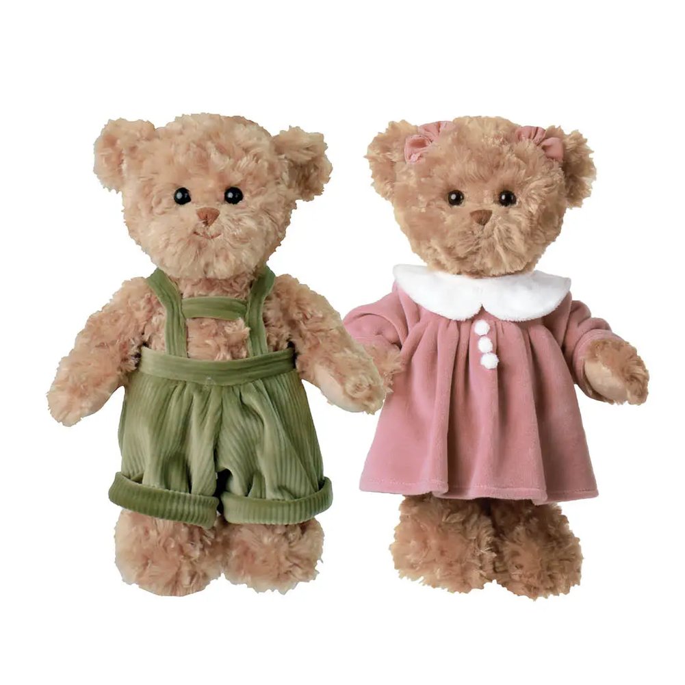 Orsetti di Peluche Vestiti Géraldine & Jérôme Bukowski 25 cm, 2 Modelli 1