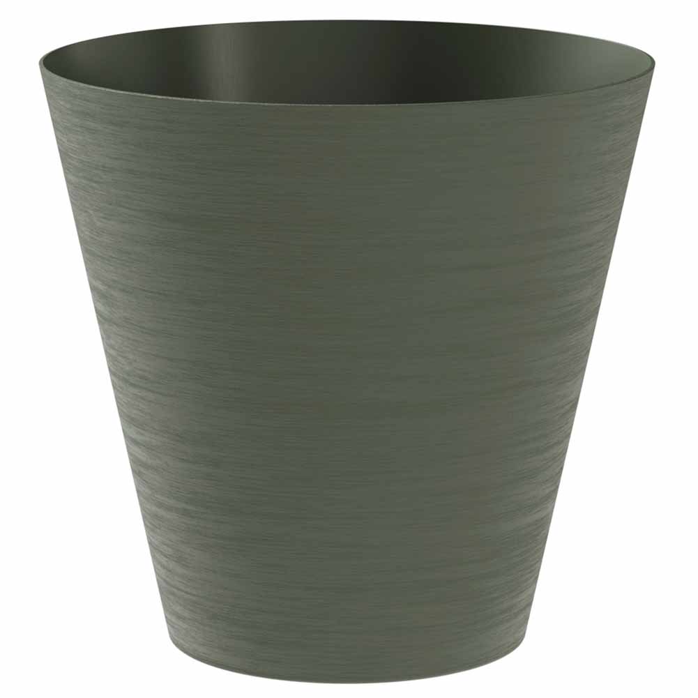 Vaso Tondo Teraplast Hoop 30 cm Verde Foresta con Riserva d’acqua