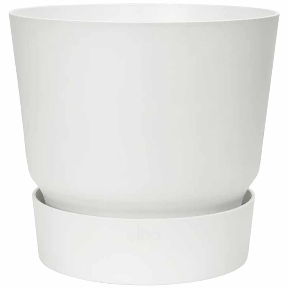 Vaso Tondo Elho Greenville Round 30 cm Bianco con Riserva Idrica 2