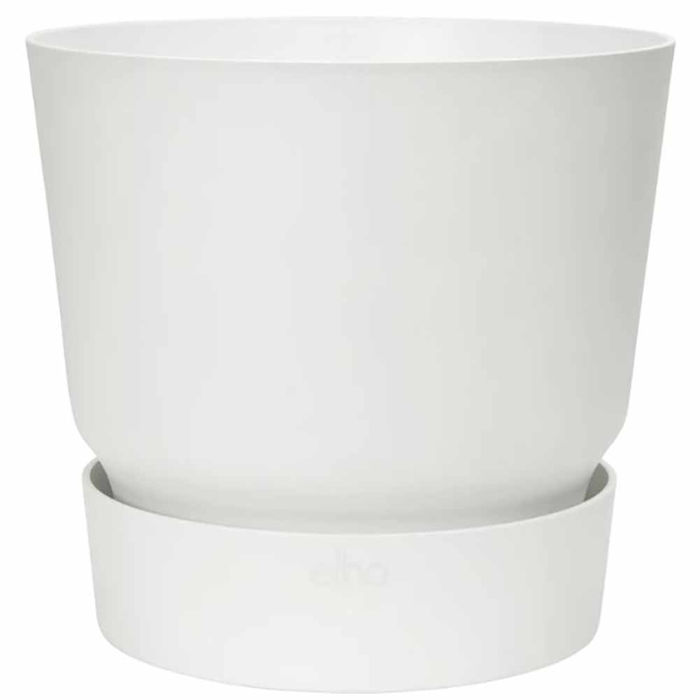 Vaso Tondo Elho Greenville Round 20 cm Bianco con Riserva Idrica 1