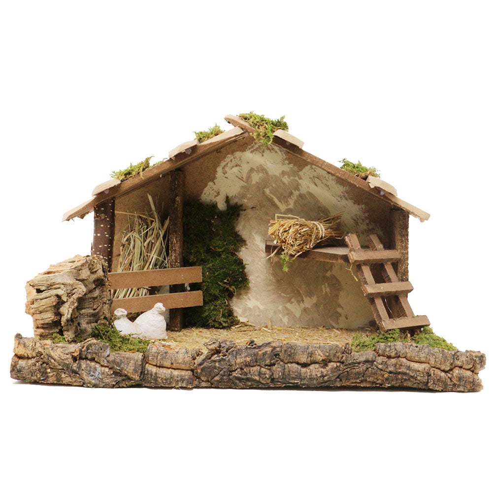 Capanna con scala e sacchi di farina 39x24x24cm 1