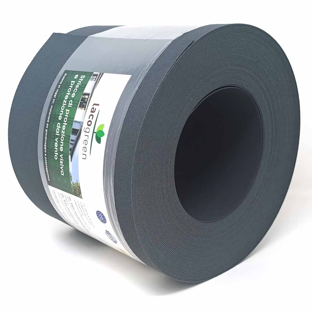 Frangivista HDPE in rotolo Lacogreen Grafite 26mxh19cm 2
