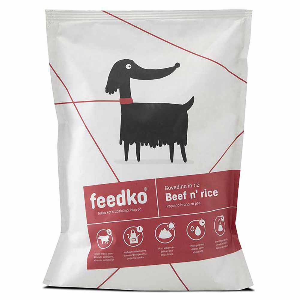 Alimento disidratato per cani Feedko manzo e riso 1