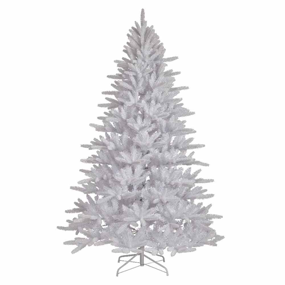 Albero di Natale artificiale Abete Copenhagen bianco glitterato Everlands 210 cm 1