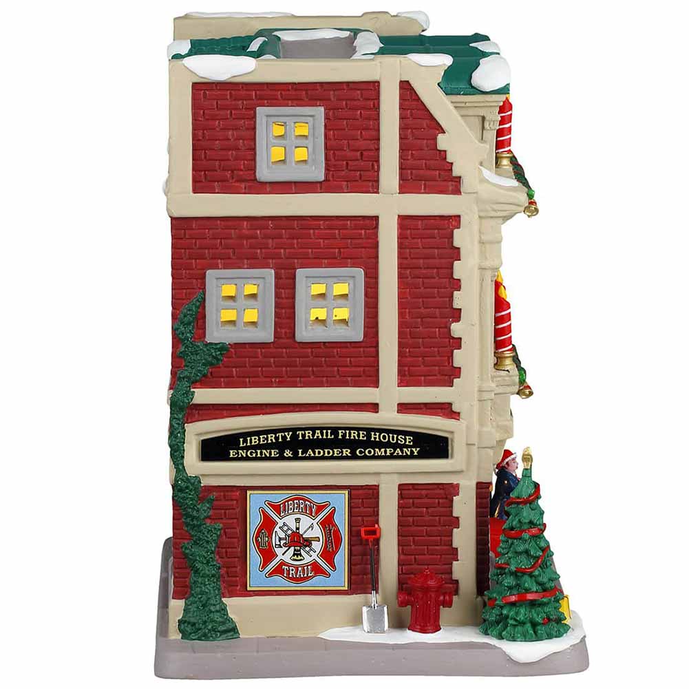 Liberty Trail Fire House Caddington Village Lemax Cod 45273 2