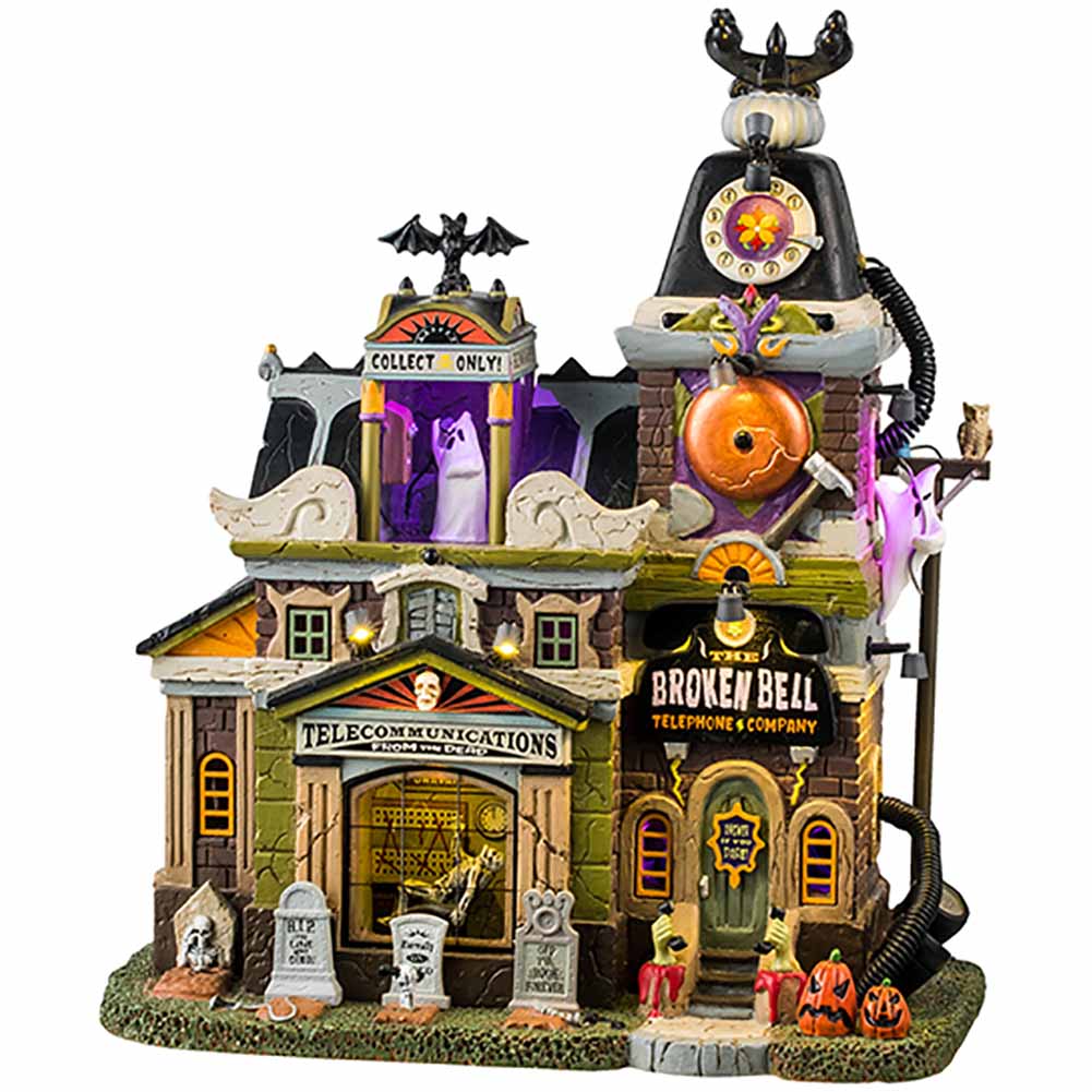 Broken Bell Telephone CO. Spooky Town Lemax Cod 45201 1