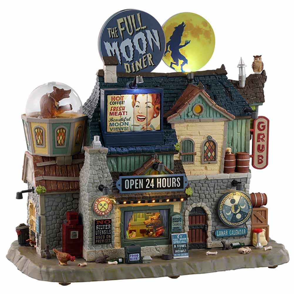 The Full Moon Diner Spooky Town Lemax Cod 35012 1
