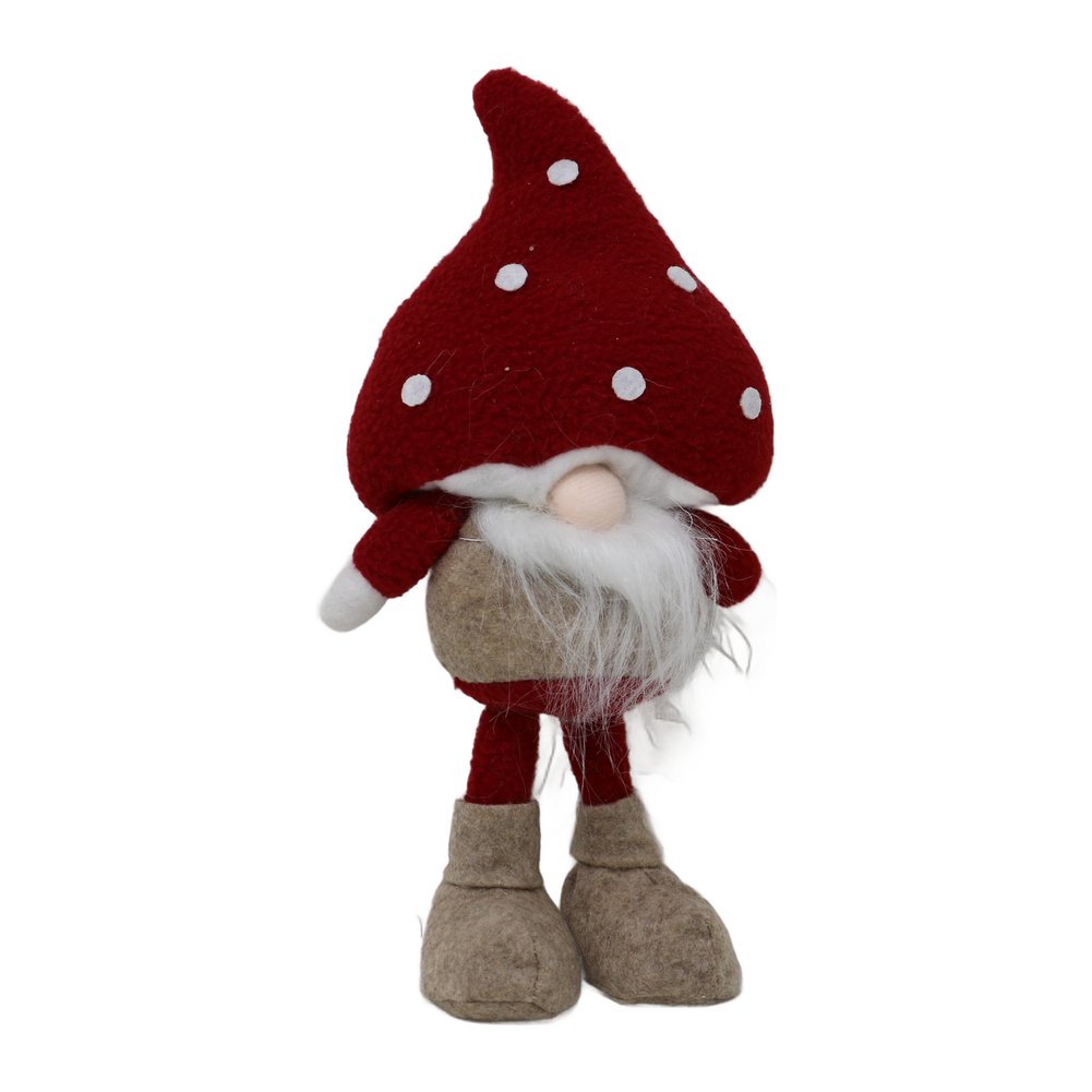 Gnomo fungo rosso con gambe lunghe We Love Christmas 50 cm 1