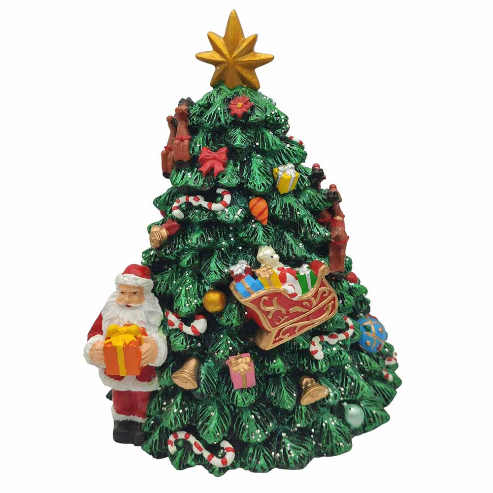Carillon Albero di Natale con Babbo Natale 16cm 1