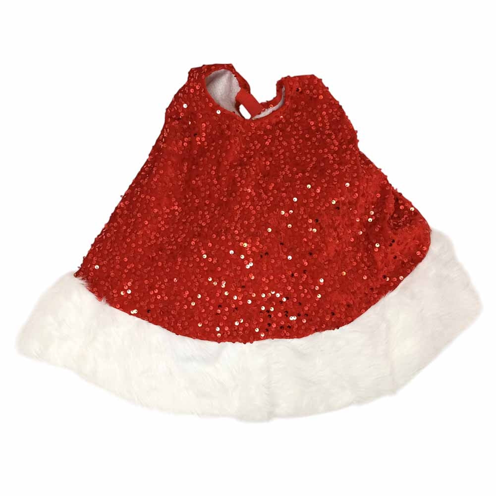 Copribase albero di Natale per albero di Natale rosso con strass 100cm 1
