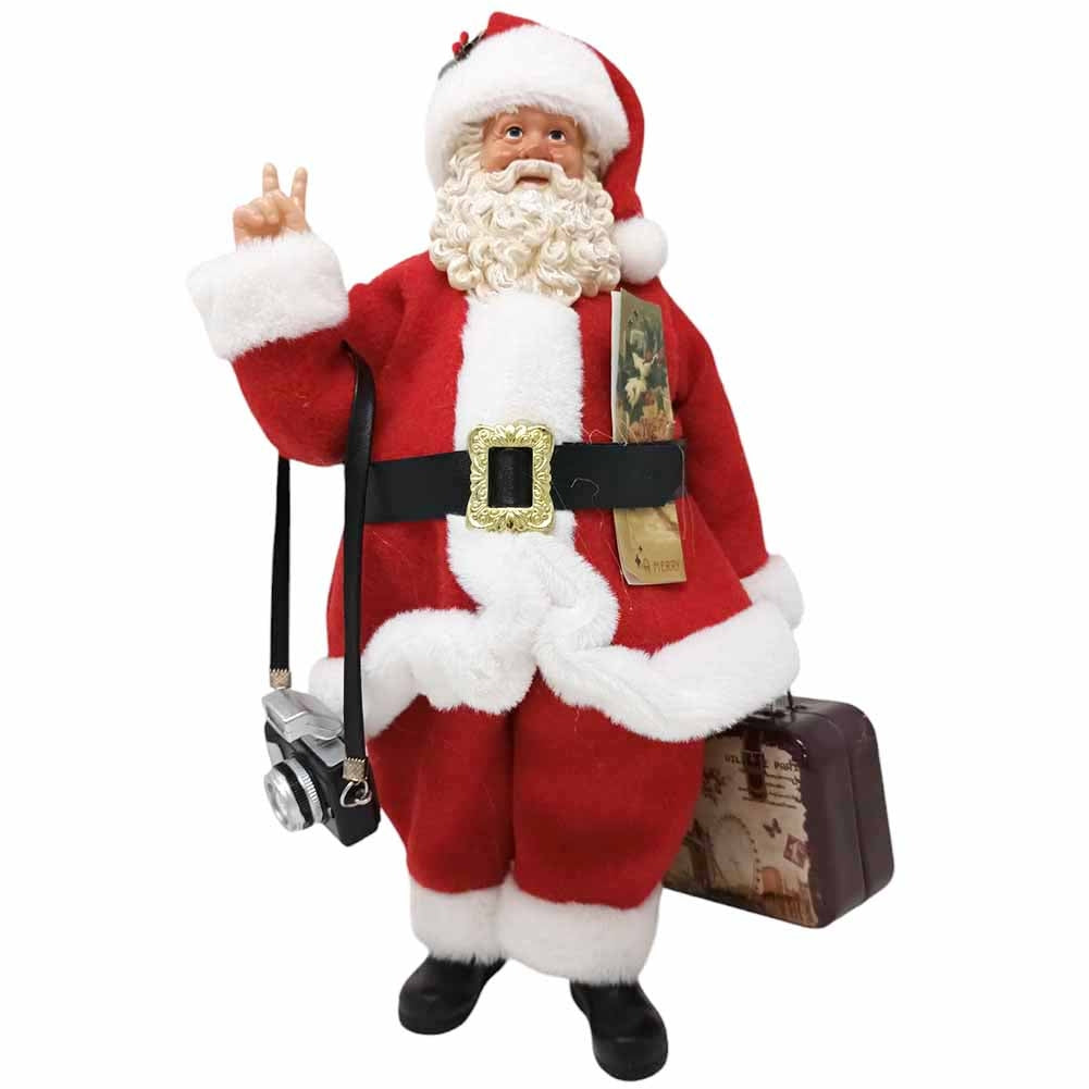 Babbo Natale da collezione Fotografo 28 cm 1